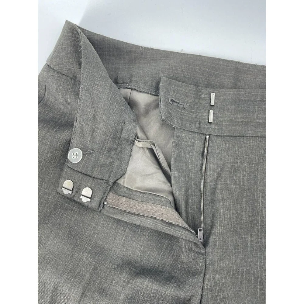 Nine West Women's Gray Flat Front Flare Leg Suit Dress Pants Size 6